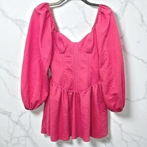 Asos Design Corset Skater Mini Dress Pink Size 2